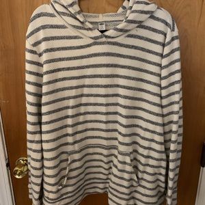 Long sleeve striped hoodie
